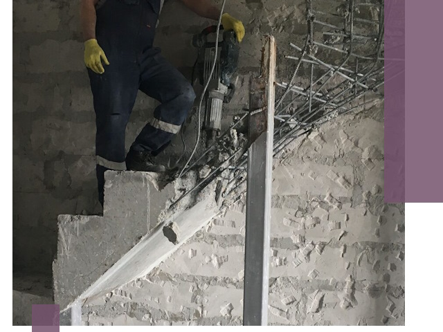 Демонтаж металлических и бетонных лестниц в Дагестанских Огнях