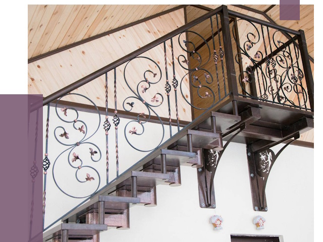 Кованые лестницы в Дагестанских Огнях от 80519 руб. под ключ