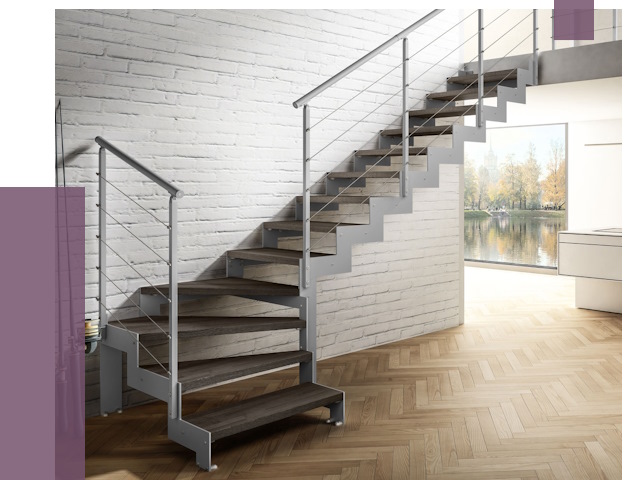 Г-образные лестницы под ключ в Дагестанских Огнях от 37421 руб. | ПРОЛЁТ-Дгс