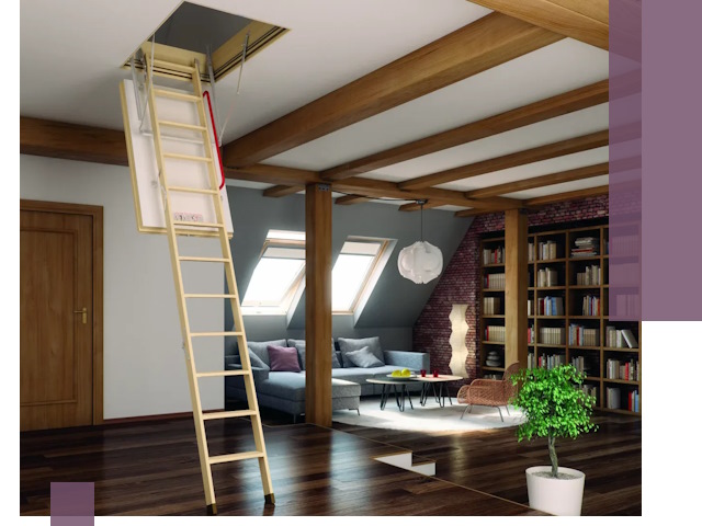 Чердачные лестницы под ключ в Дагестанских Огнях: изготовление и монтаж