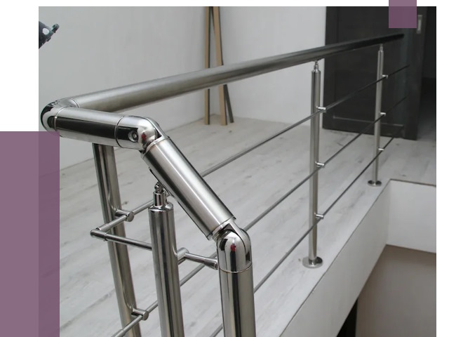 Перила из нержавеющей стали в Дагестанских Огнях от 9084 руб. под ключ | ПРОЛЁТ-Дгс