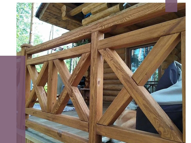 Деревянные перила под ключ в Дагестанских Огнях от 7742 руб. 