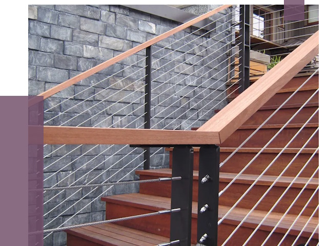 Тросовые перила под ключ в Дагестанских Огнях от 7845 руб. 