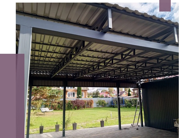 Монтаж навесов в Дагестанских Огнях от 7433 руб. — установка навеса | ПРОЛЁТ-Дгс