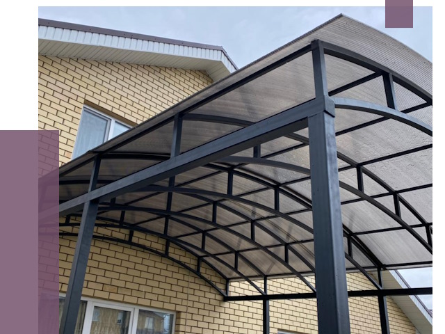 Монтаж козырьков в Дагестанских Огнях от 11613 руб. | ПРОЛЁТ-Дгс