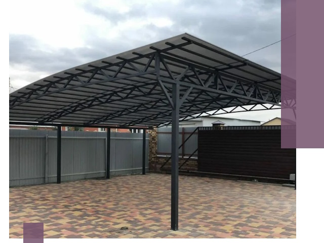 Недорогие навесы под ключ в Дагестанских Огнях — изготовление и монтаж