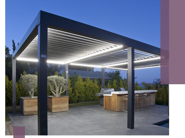 Навесы отдельно стоящие под ключ в Дагестанских Огнях из металла и поликарбоната