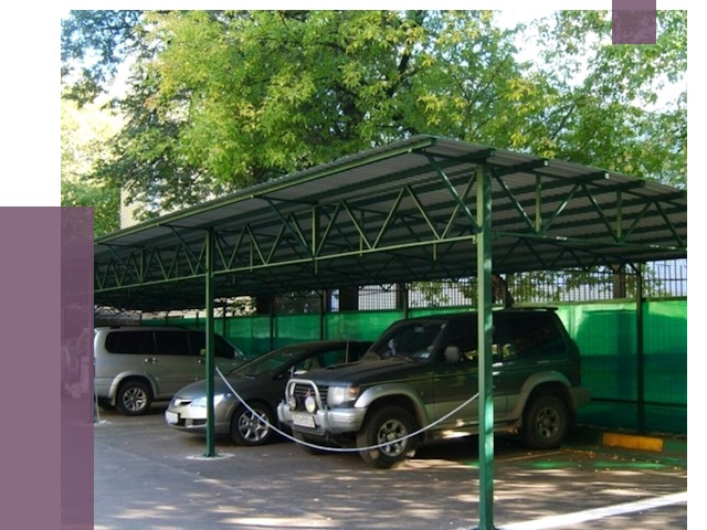 Навесы для парковки в Дагестанских Огнях от 81036 руб. заказать | ПРОЛЁТ-Дгс