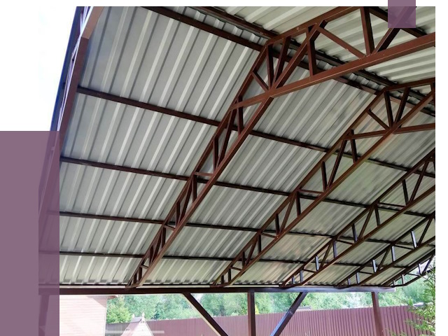 Навесы из профнастила в Дагестанских Огнях от 7433 руб. | ПРОЛЁТ-Дгс