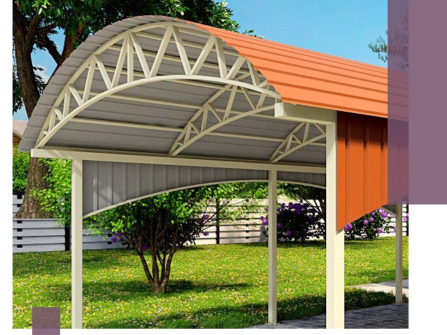 Навесы из профнастила под ключ в Дагестанских Огнях — установка и монтаж