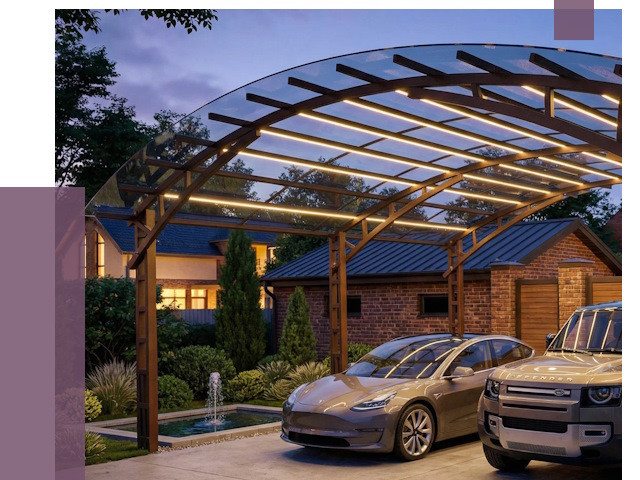 Металлические навесы в Дагестанских Огнях от 12801 руб. под ключ — ПРОЛЁТ-Дгс