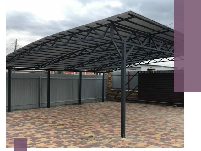 Металлические навесы под ключ в Дагестанских Огнях — изготовление и монтаж