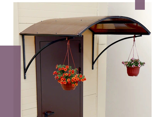 Козырьки над входом в Дагестанских Огнях от 14968 руб.  | ПРОЛЁТ-Дгс