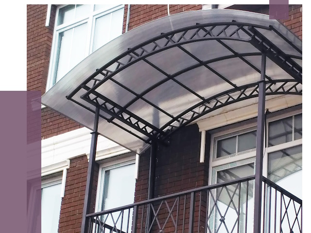 Козырьки над балконом в Дагестанских Огнях от 8723 руб. | ПРОЛЁТ-Дгс