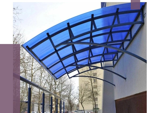 Козырьки из поликарбоната в Дагестанских Огнях от 4336 руб. под ключ | ПРОЛЁТ-Дгс