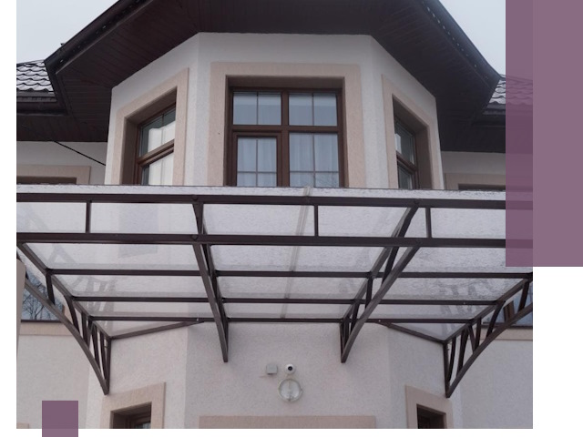 Козырьки из поликарбоната под ключ в Дагестанских Огнях