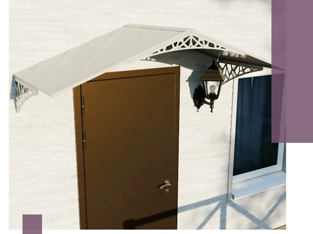 Металлические козырьки на входы и террасы в Дагестанских Огнях