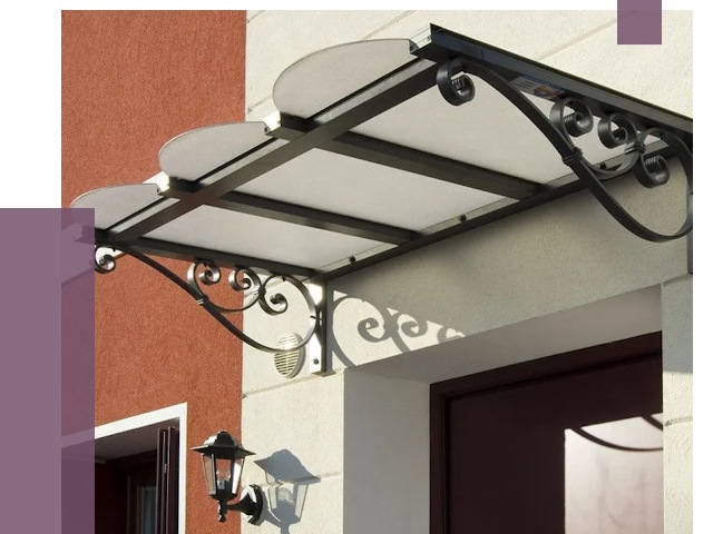 Односкатные козырьки в Дагестанских Огнях от 8465 руб.  | ПРОЛЁТ-Дгс