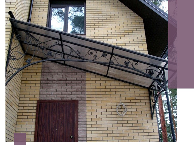 Односкатные козырьки из металла под ключ в Дагестанских Огнях