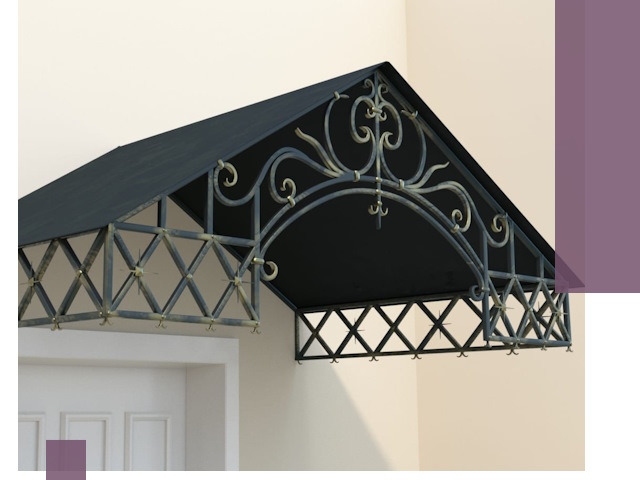 Двускатные металлические козырьки под ключ в Дагестанских Огнях