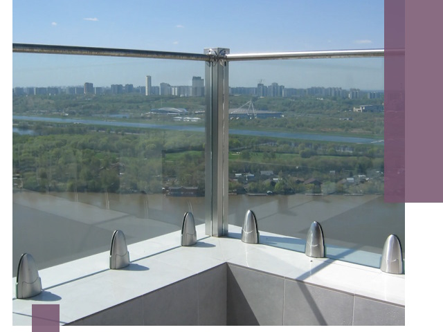 Стеклянные парапеты премиум класса в Дагестанских Огнях для домов и бизнесов