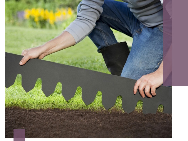 Металлические бордюры для газона в Дагестанских Огнях — изготовление и монтаж